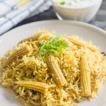 Baby corn biryani