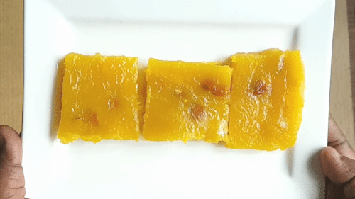 Mango halwa using corn flour