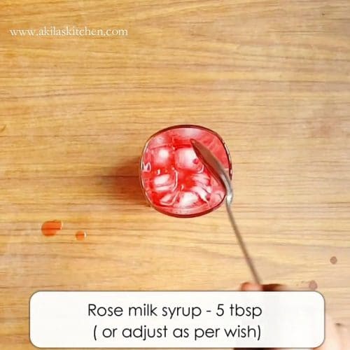 Rose milk using homemade rose syrup