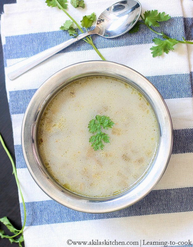 Vazhaithandu Soup | Banana Stem soup | Plantain Soup