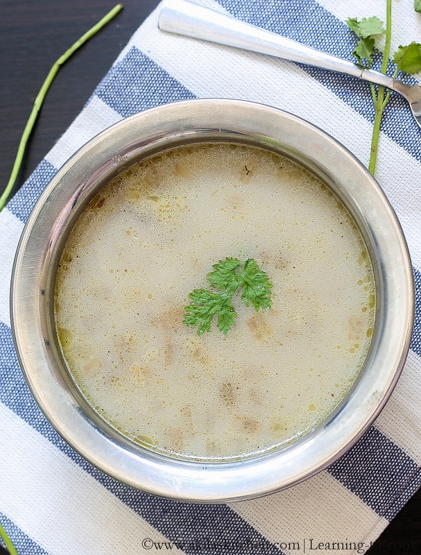 Vazhaithandu Soup | Banana Stem soup | Plantain Soup