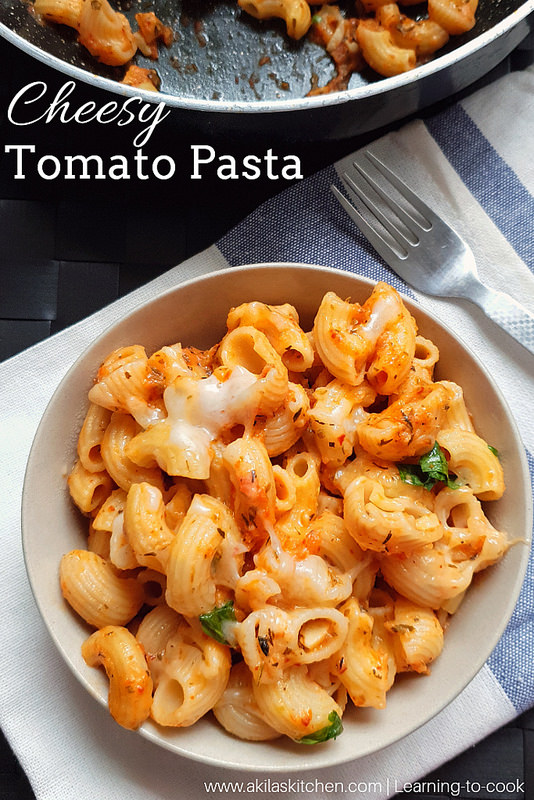 Cheesy Tomato Pasta Indian Style | Pasta Recipes - Learning-to-cook