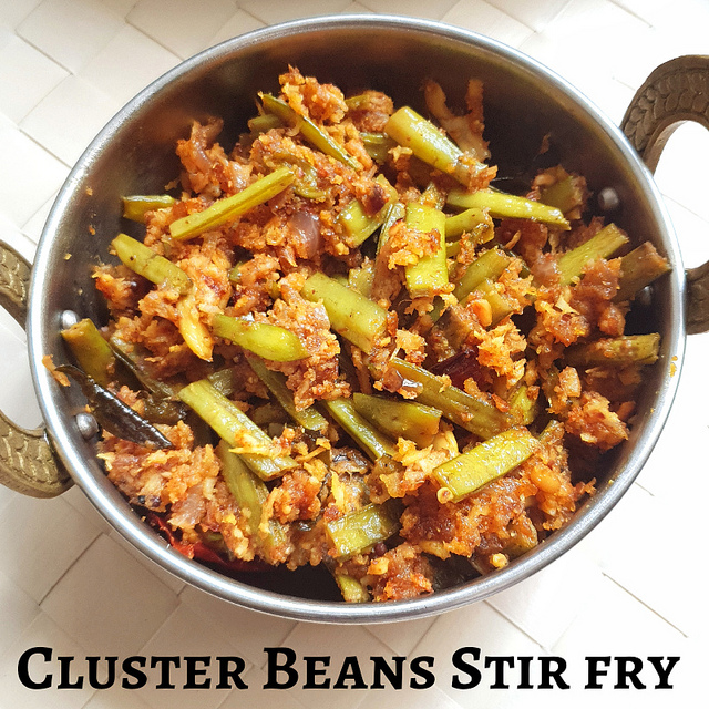 Kothavarangai Poriyal cluster beans stir fry