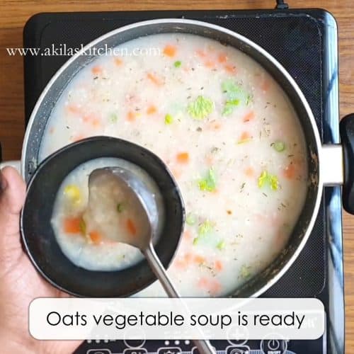 Oats soup Oats Vegetable soup