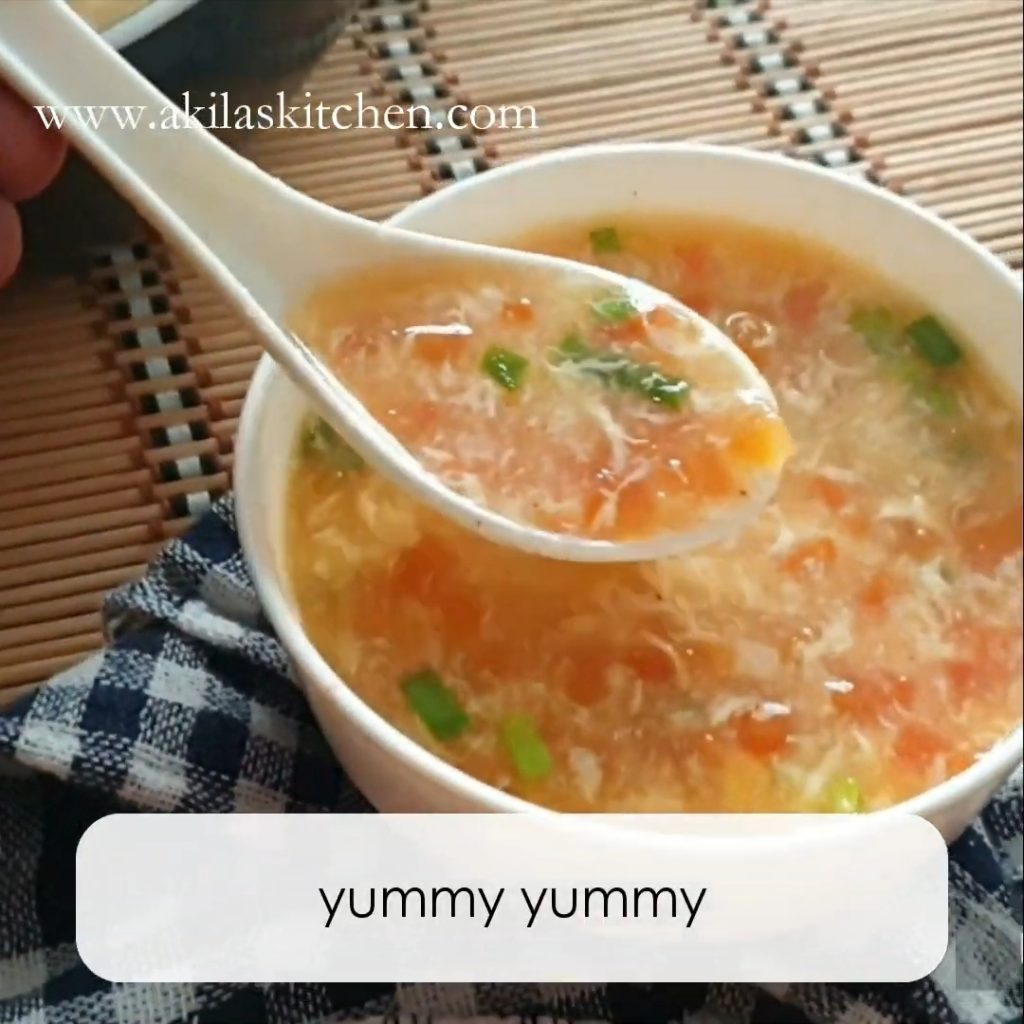 Chinese Style tomato soup with egg 