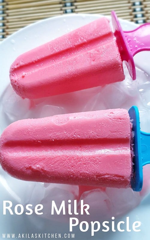 Rose milk popsicle