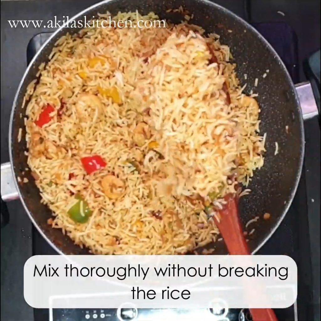 Spicy prawn fried rice