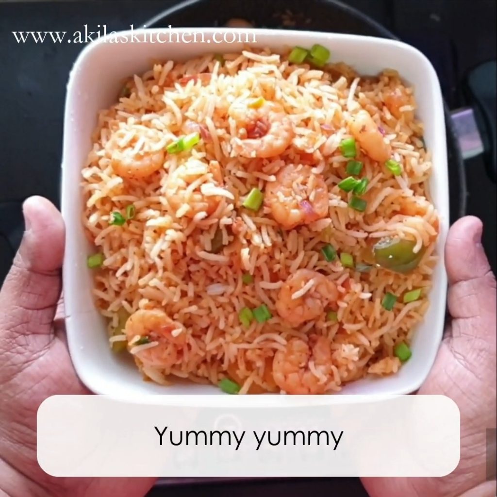 Spicy prawn fried rice