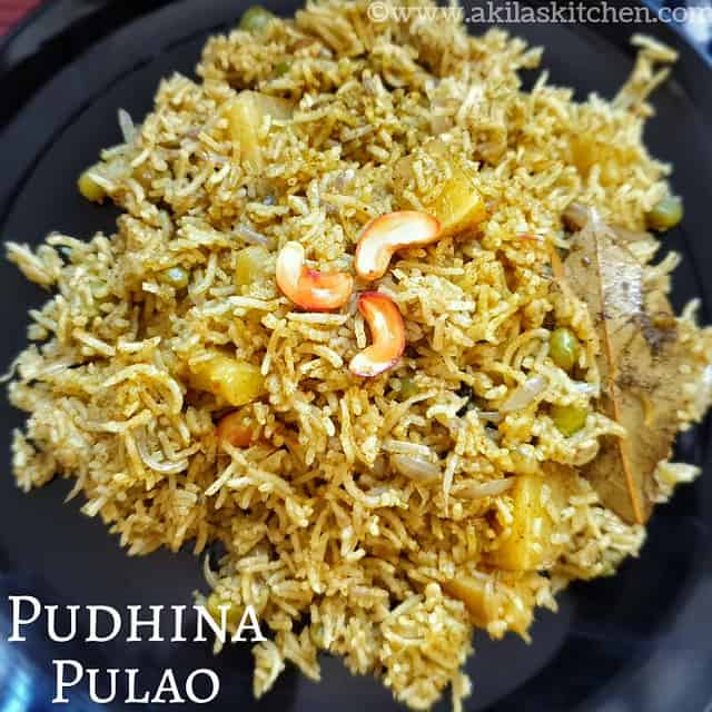 Pudhina pulao mint pulao