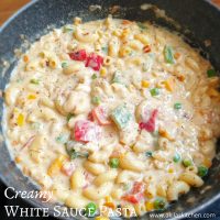 White sauce pasta with vegetables