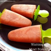 Watermelon mint popsicle